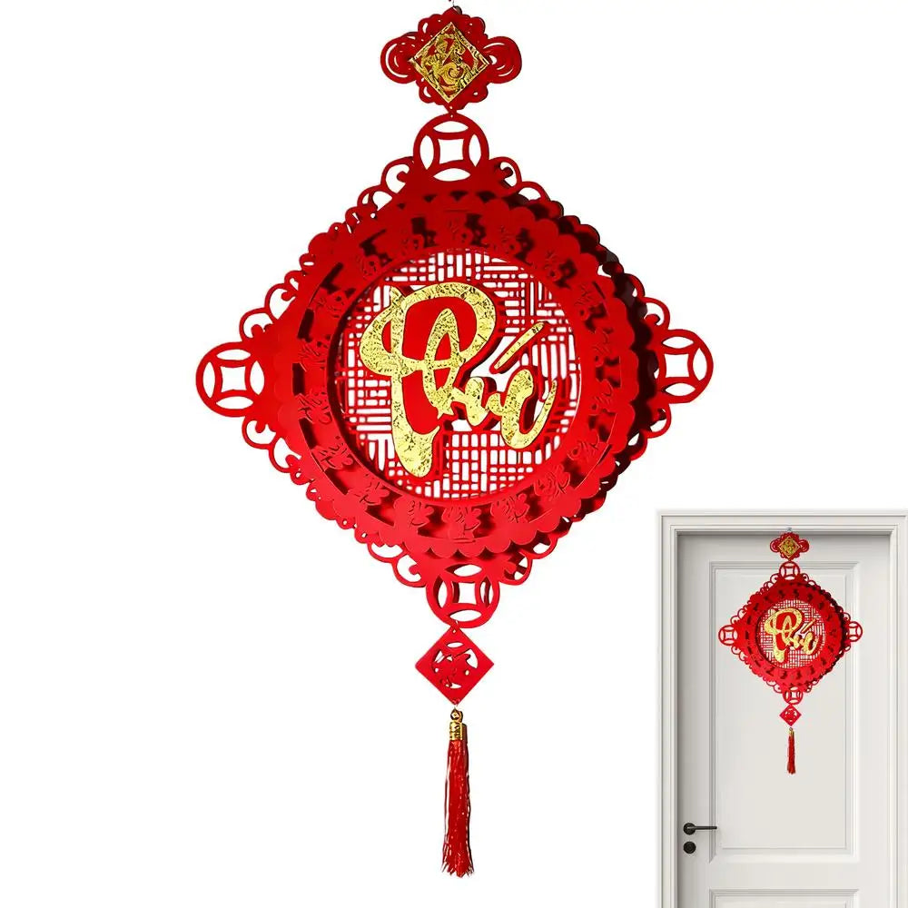 Chinese New Year Decorations Vietnamese Holiday Pendant 2026 Spring Festival Red And Gold Wall Decorations For Home Office Car Peaceful Pleasures Health and Wellness P China Mainland
