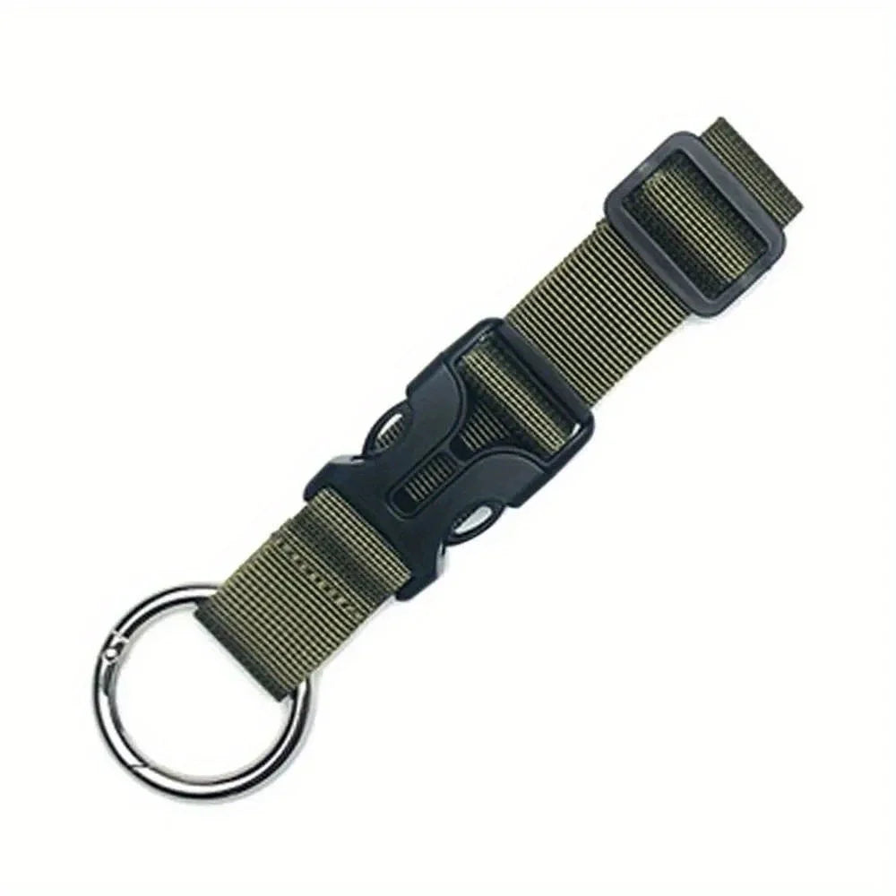 Multifunctional Backpack Hanging Buckle Portable Travel Suitcase Hook Backbin Belt Buckle Luggage Strap Peaceful Pleasures Health and Wellness Army Green