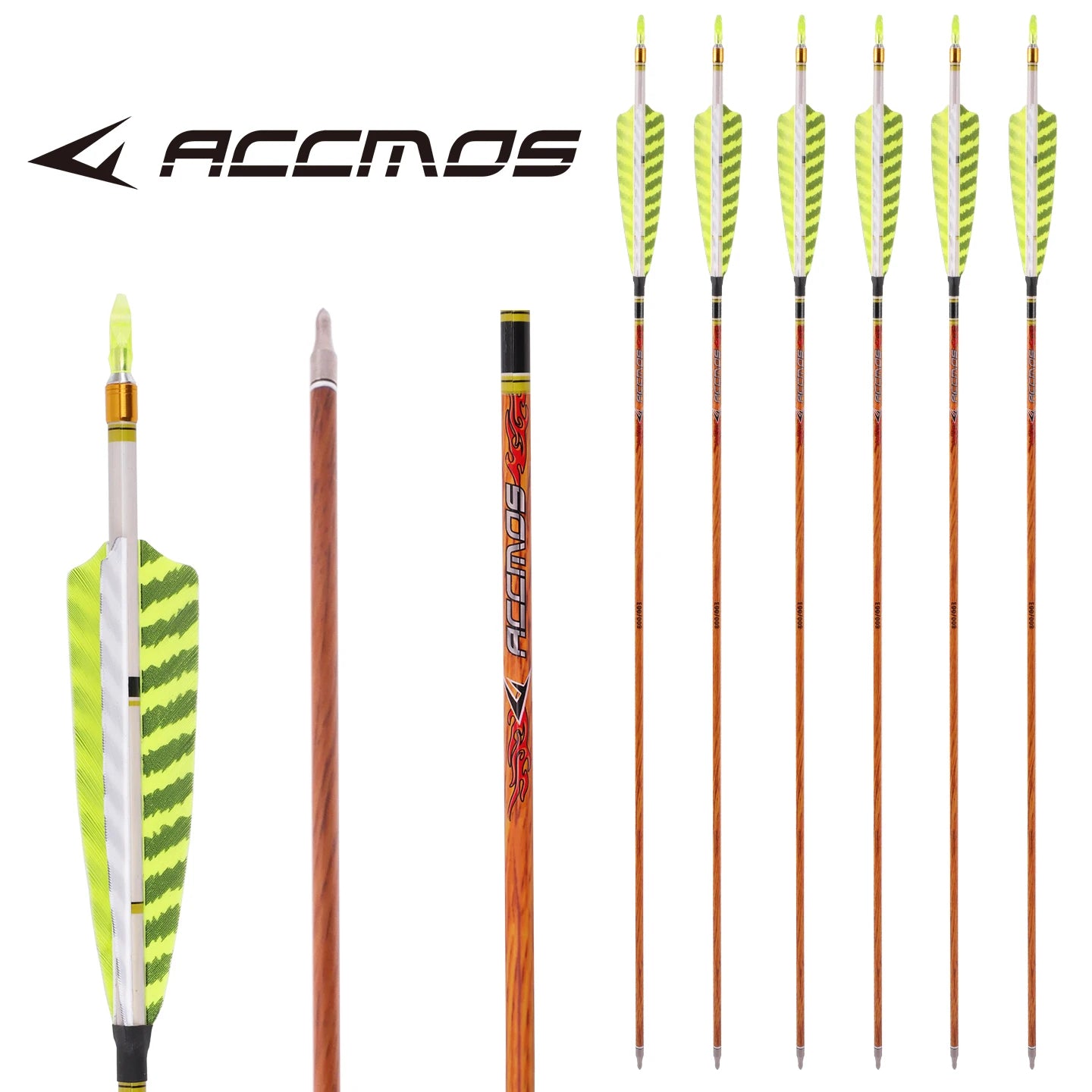 6 Wood Skin Carbon Arrows 32 ID6 2 Spine 400 500 600 700 5 Real