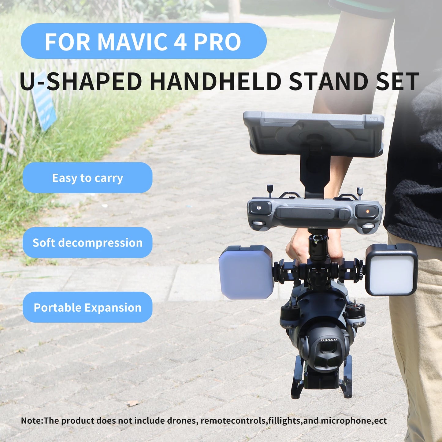 U-Type Portable Photography Bracket Ergonomic Design For DJI Mavic 4 Pro Handheld Shooting Bracket Handheld Photography Kit Peaceful Pleasures Health and Wellness