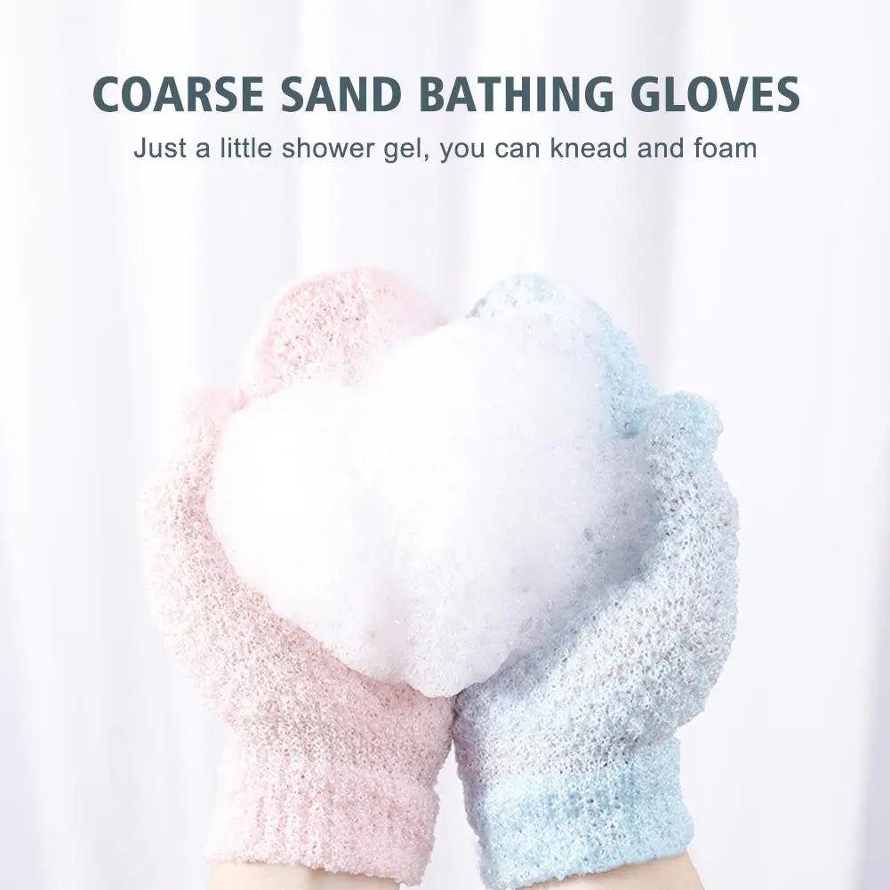 Single Piece Bath Towel Gloves Medium Sand Single Layer Double-Sided Massage Bath Towel Back Rub Bath Towel Exfoliate Dead Skin Peaceful Pleasures Health and Wellness