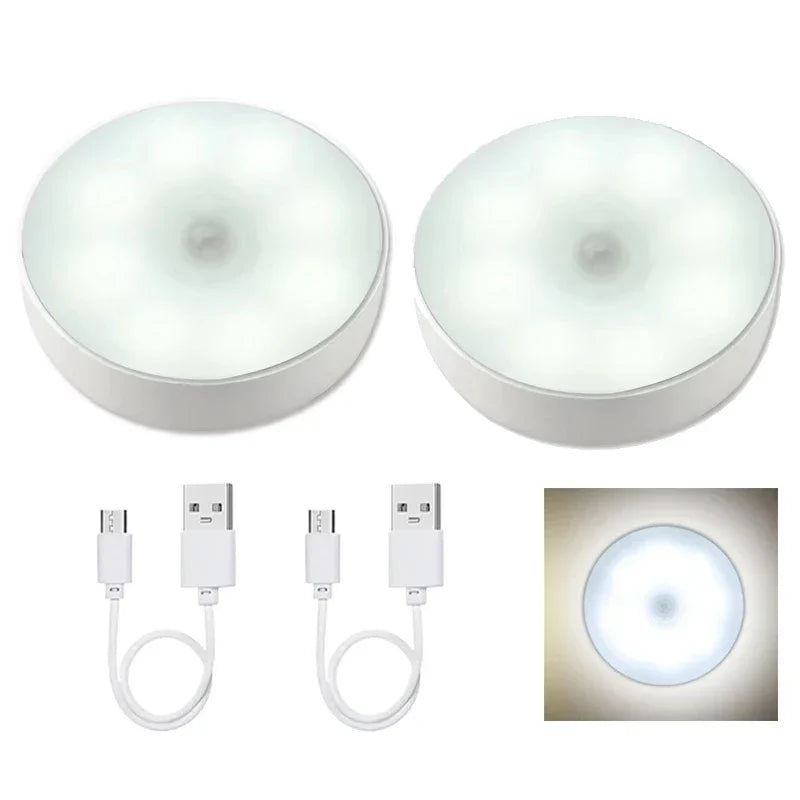 Motion Sensor LED Night Light USB Rechargeable 3-Pack
