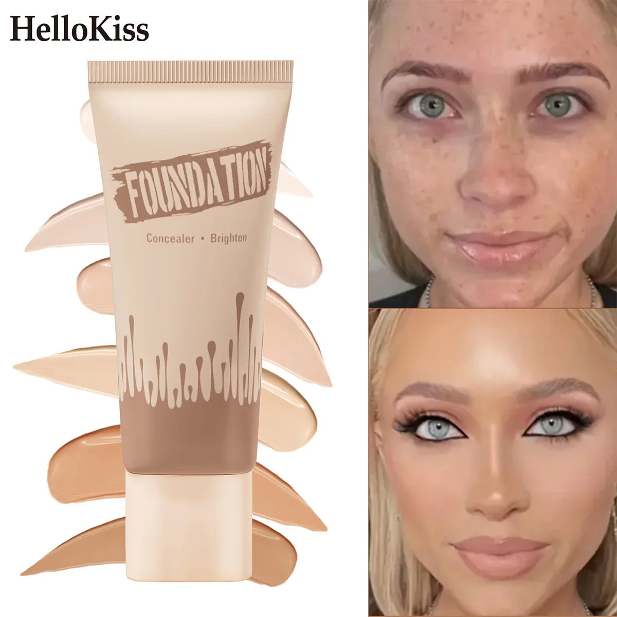 Hello Kiss Full Coverage Matte Liquid Foundation – Oil Control