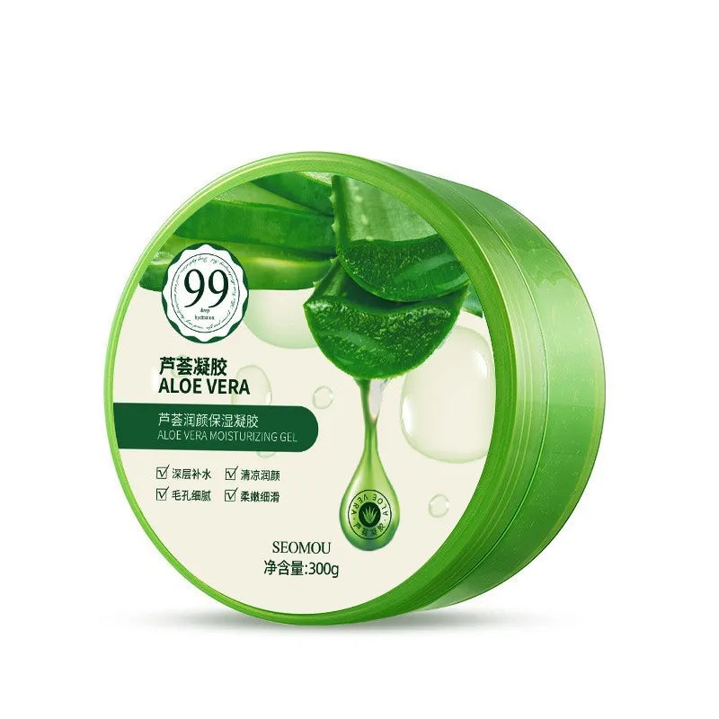 "Pure Aloe Vera Gel (300G) - 99% Natural for Face, Hair & Body, Sunburn Relief & Hydration, Non-Sticky" Peaceful Pleasures Health and Wellness 300G