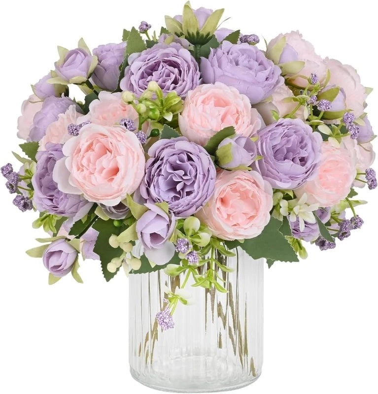 Artificial Silk Peony Flowers | Wedding & Home Decor Bouquet