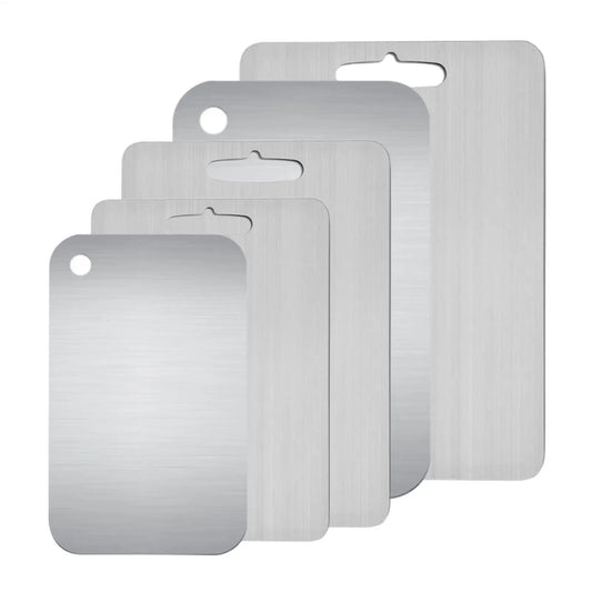 Double-Sided Stainless Steel Cutting Board | Food-Grade Mat Stainless Steel Cutting Board Peaceful Pleasures Health and Wellness