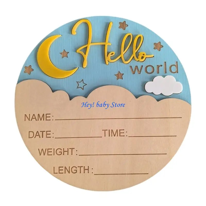 Baby Welcome Sign Nursery Decoration – Moon Charm Keepsake