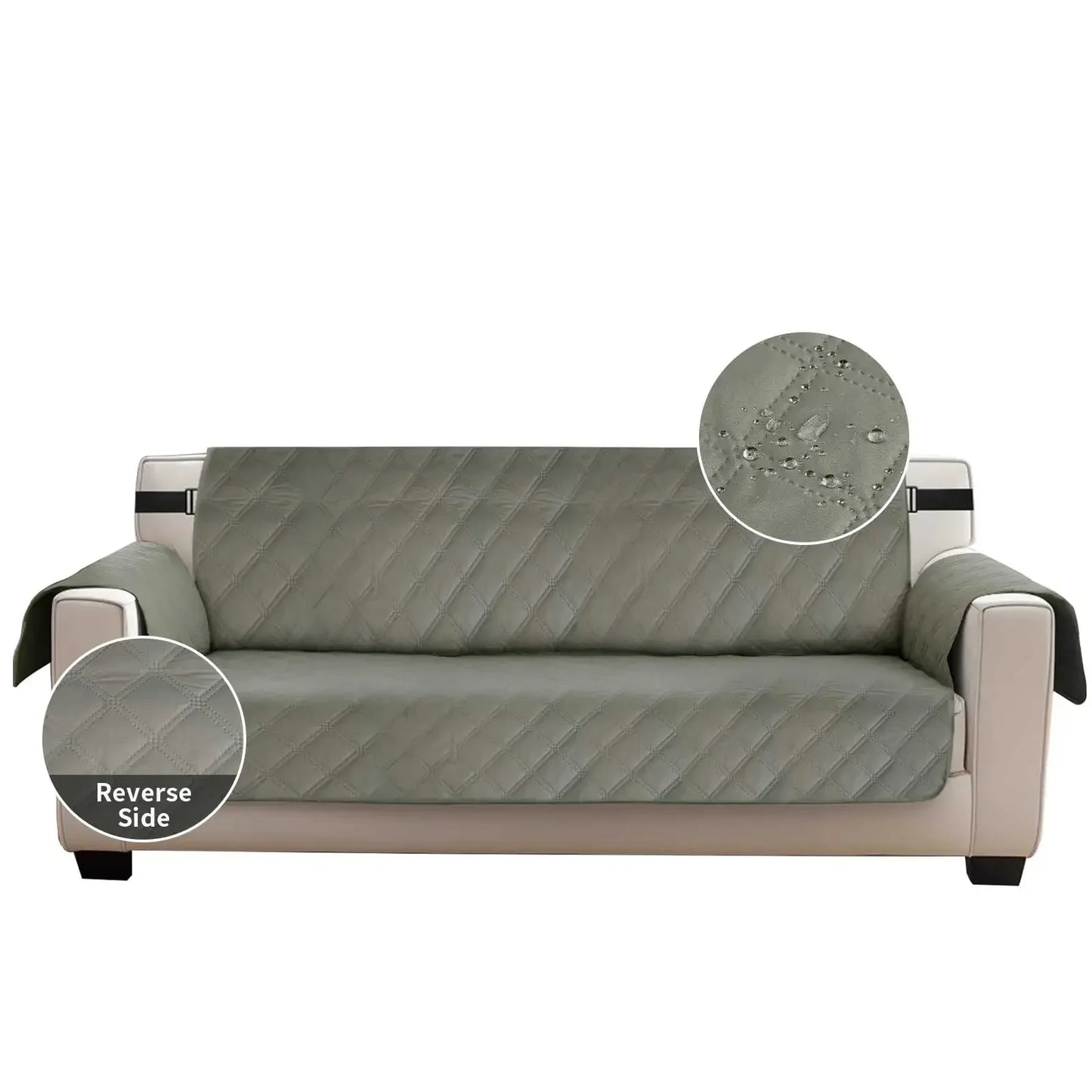 Waterproof Reversible Quilted Sofa Cover | Pet & Kid Safe