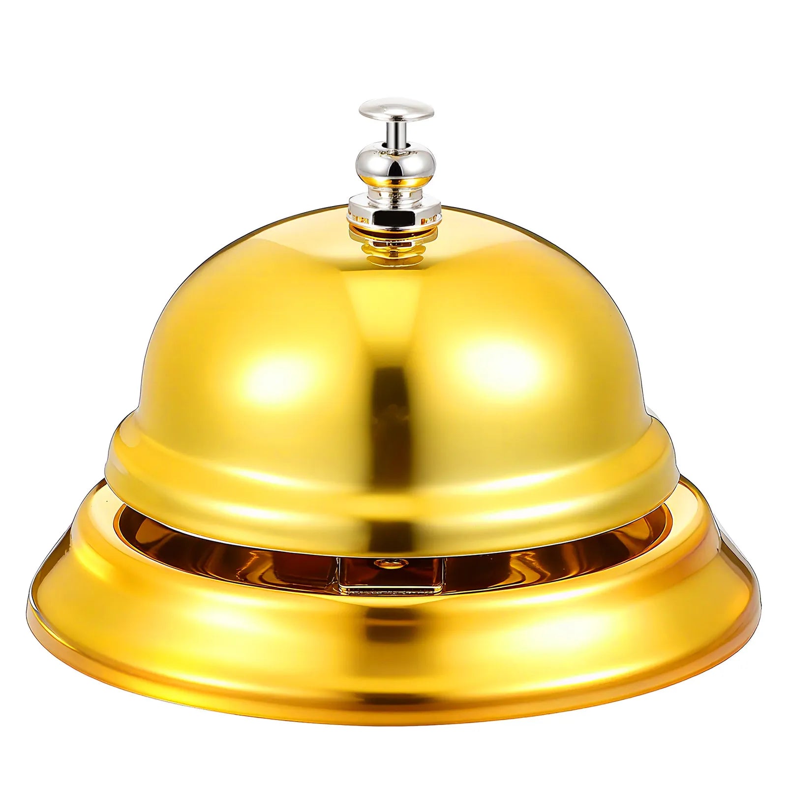 Premium Metal Desk Bell Press Down Mechanism Strong Loud Ring Sound for Restaurant Bar Hotel Reception Counter Service Bell Use Peaceful Pleasures Health and Wellness