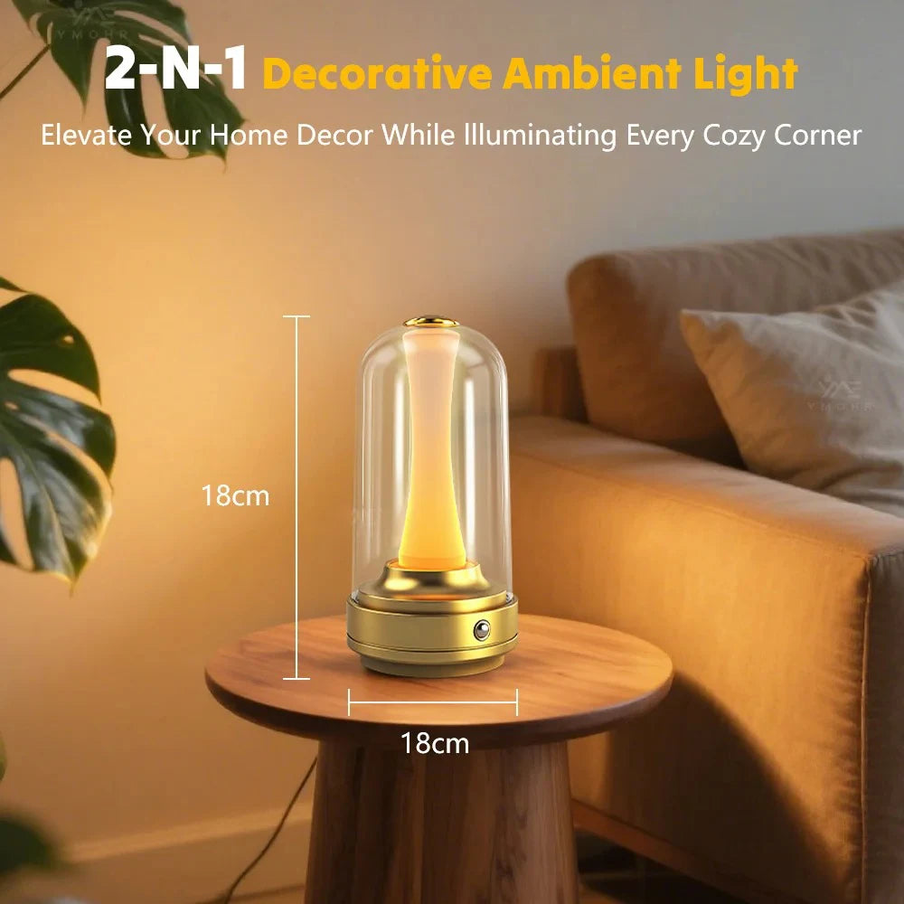 Elegant LED Lamp Rechargeable Touch Sensor Waterproof Ideal for Reading Ambient Lighting in Home Bedroom Bar Office Outdoor Peaceful Pleasures Health and Wellness