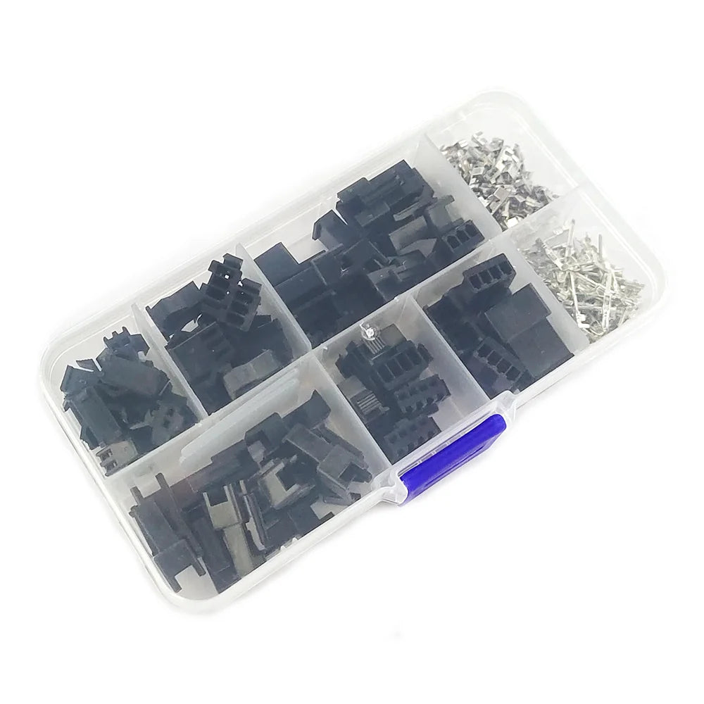 25 Sets in Box SM2.54 2p 3p 4p 2.54mm Pitch Male / Female Pin Header Crimp Terminal Connector Assortment Kit Peaceful Pleasures Health and Wellness