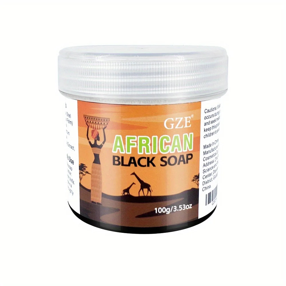 GZE African Black Soap 3-in-1 Face Hair Body Cleanser 100g African Black Soap Peaceful Pleasures Health and Wellness African Black Soap
