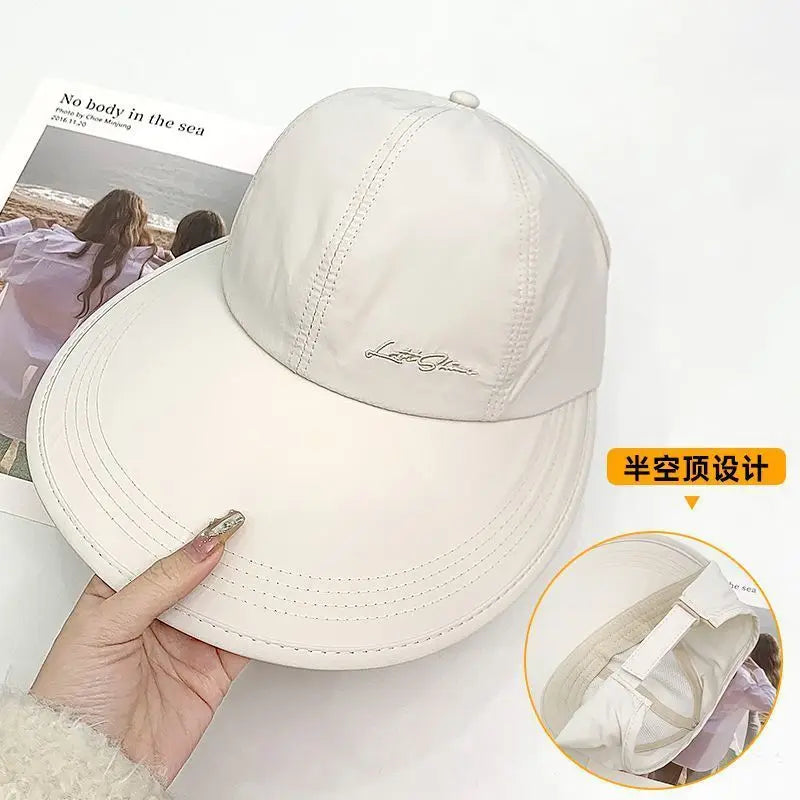 Women's Ventilated Open Top Sun Hat | Ponytail Baseball Cap