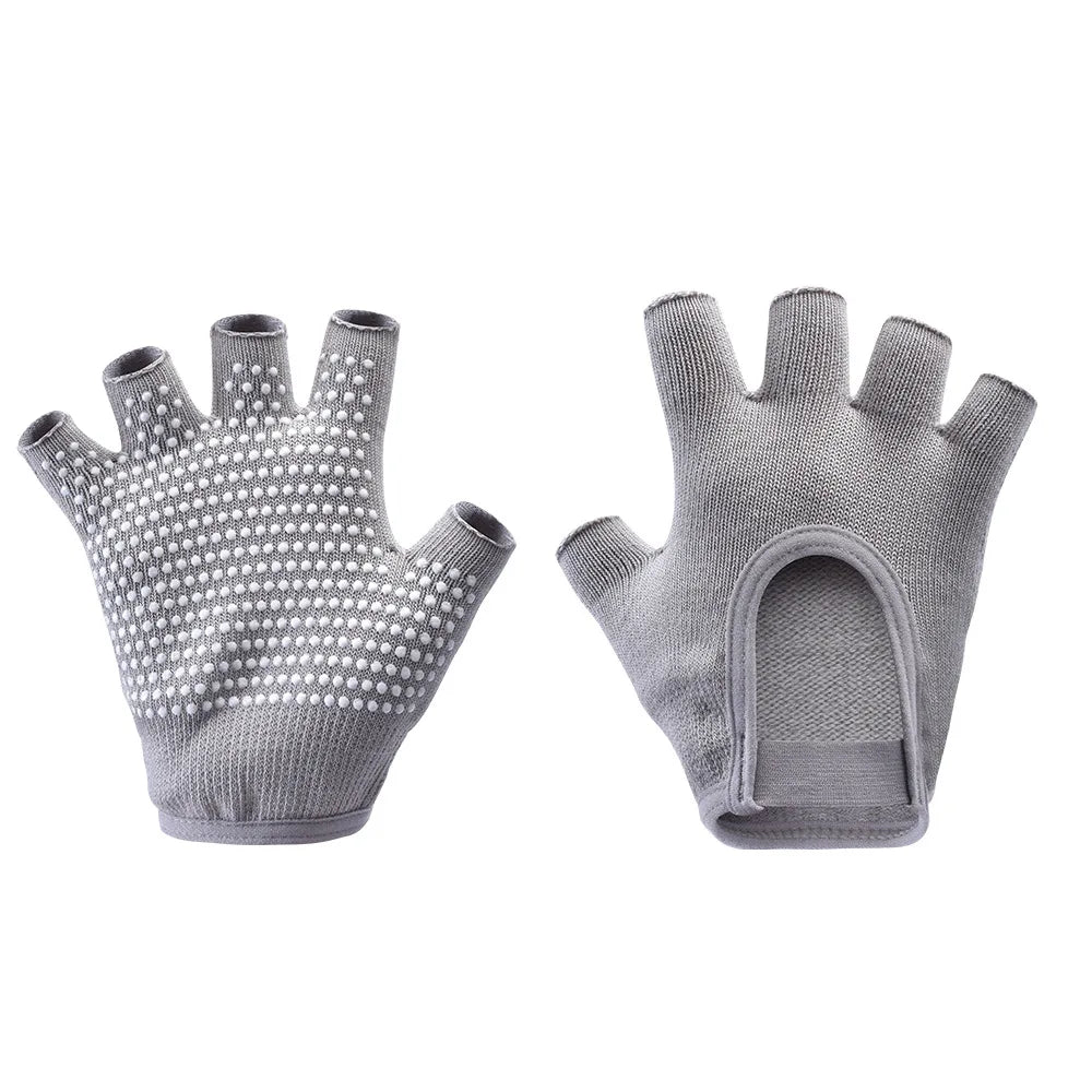 Non Slip Yoga Gloves for Women Fingerless Pilates Gloves with Grips for Yoga Fitness Workout Sports Exercise Gym,Universal Size Peaceful Pleasures Health and Wellness grey
