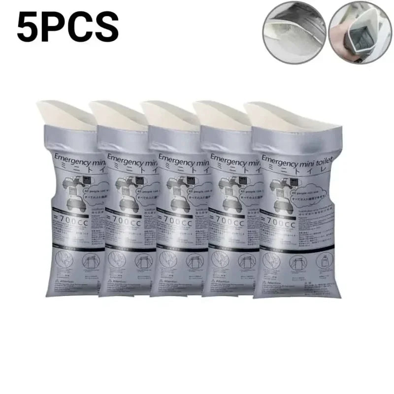 Disposable Emergency Urinal Bags – Unisex Portable Toilet 5/10 Pack