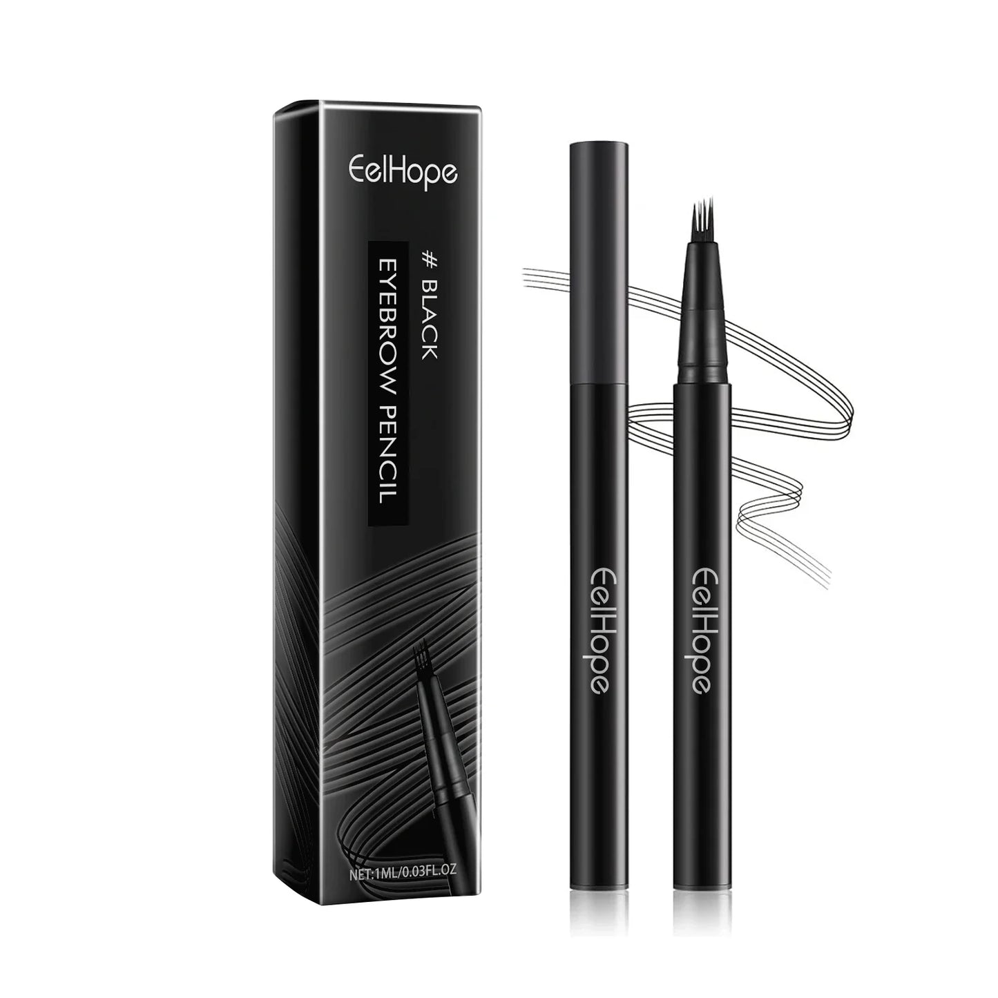 Eelhope 4-Pronged Waterproof Eyebrow Pencil – Black & Brown