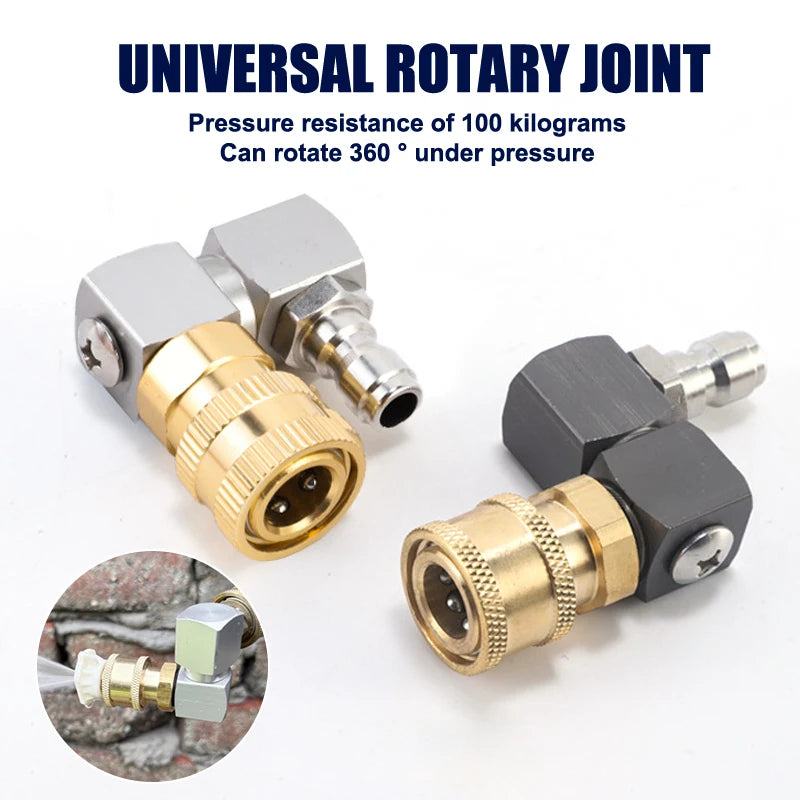 New 1Pcs Hose Fitting Coupler Adaptor With DN8 G1/4 Thread Universal 360º Rotatable Pneumatic Connector Air Tool DIY Accessories Peaceful Pleasures Health and Wellness