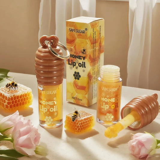 SAM SUGAR Honey Essence Lip Oil – Hydrating, Non-Sticky Glaze Lip Oil Glaze Oasis Select