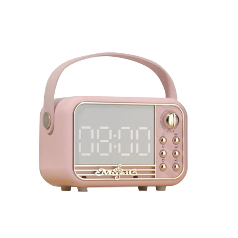 Wireless Charger Alarm Clock Bluetooth Speaker LED Smart Digital Clock USB Fast Charger Desktop Clock Fm Radio Dropshiping Peaceful Pleasures Health and Wellness pink China Mainland