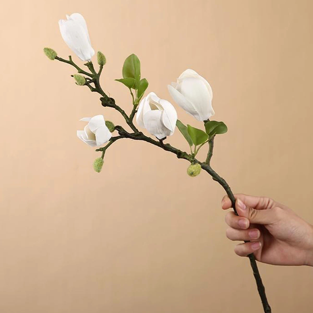 Silk Magnolia Artificial Bouquet – Wedding & Home Décor Flowers