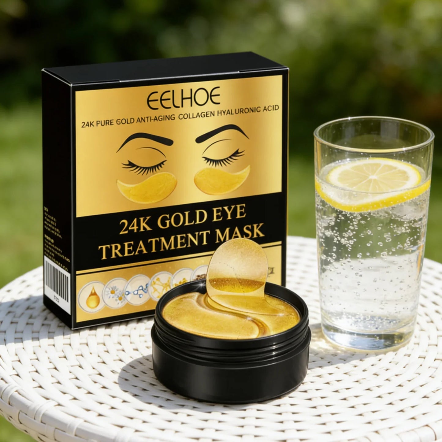 EELHOE 24K Gold Under-Eye Patches – Collagen & Hyaluronic Acid