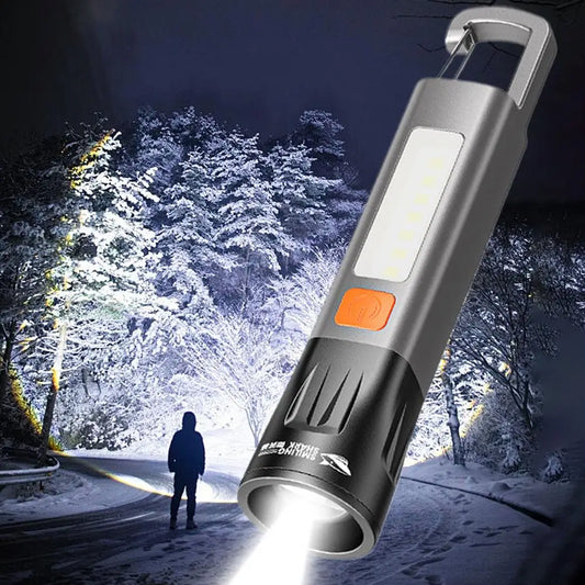 Zoomable LED EDC Flashlight | 7-Mode USB-C Rechargeable Torch LED EDC Flashlight Peaceful Pleasures Health and Wellness