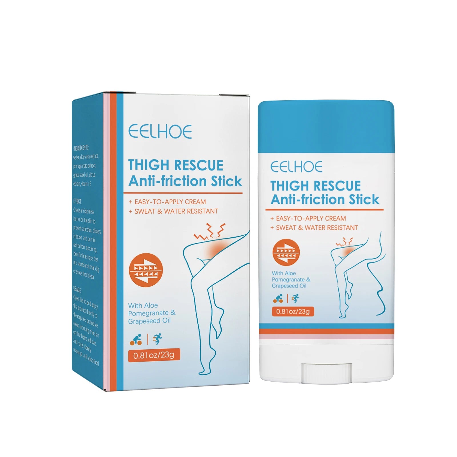 Anti-Chafe Stick for Thighs, Heels & Arms | 23g Skin Rescue Peaceful Pleasures Health and Wellness 1 box
