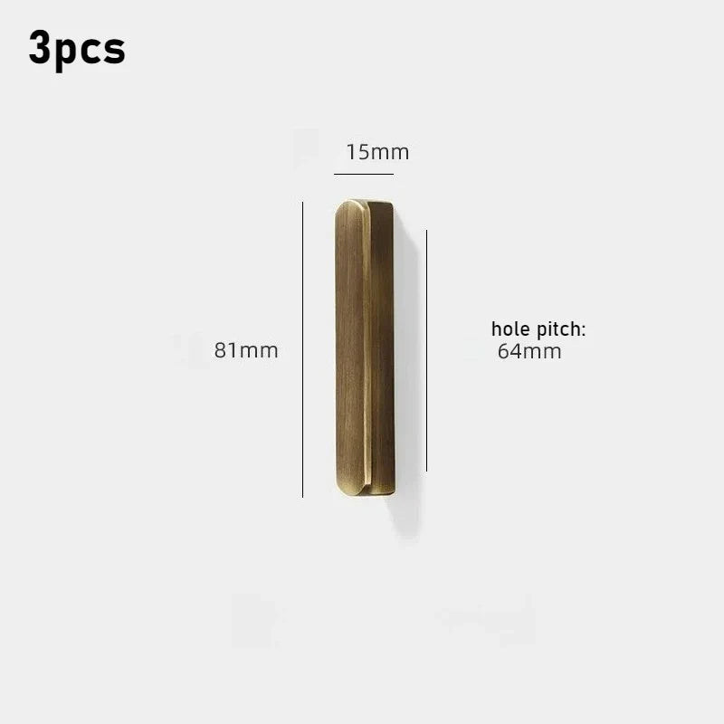 Pure Brass Antique Bronze Cabinet & Drawer Handle | Minimalist