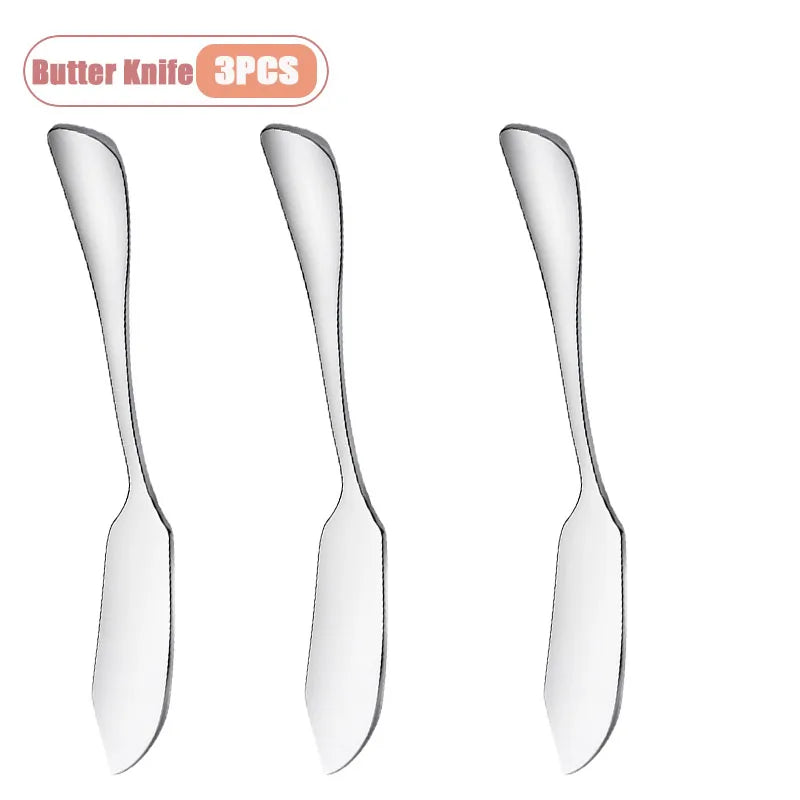 Stainless Steel Butter & Cheese Spreader Knife Set (1–10 Pcs)