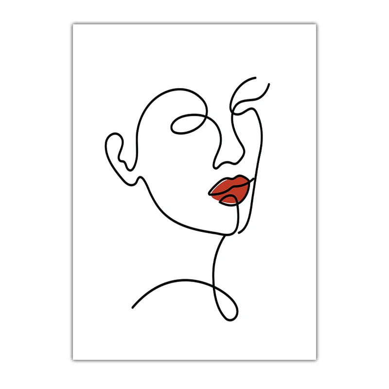 Abstract Wall Ar Fashion Woman Geometric Line Canvas Painting Modern Minimalist Poster Print for Living Room Bedroom Wall Decor Peaceful Pleasures Health and Wellness 03 50x70cm NoFrame China Mainland