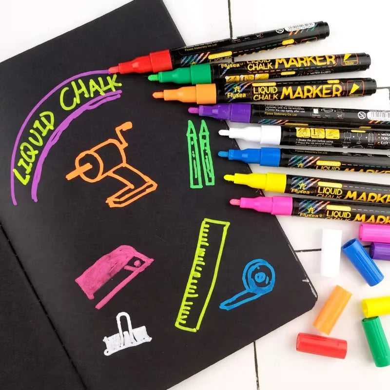 Liquid Chalk Markers-washable Wet Erase Maker Pens Blackboard
