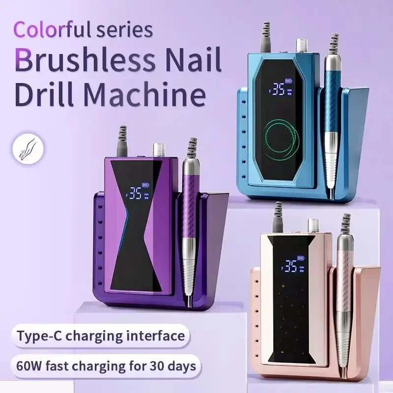 Professional 40000RPM Brushless Nail Drill Machine 85W | Salon