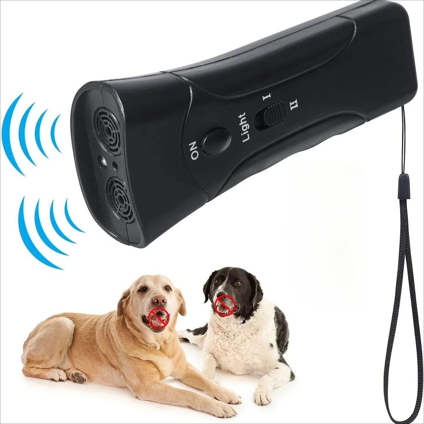 1Pcs Ultrasonic Dog Barking Deterrent Trainer with LED Light for Pet Training Peaceful Pleasures Health and Wellness A