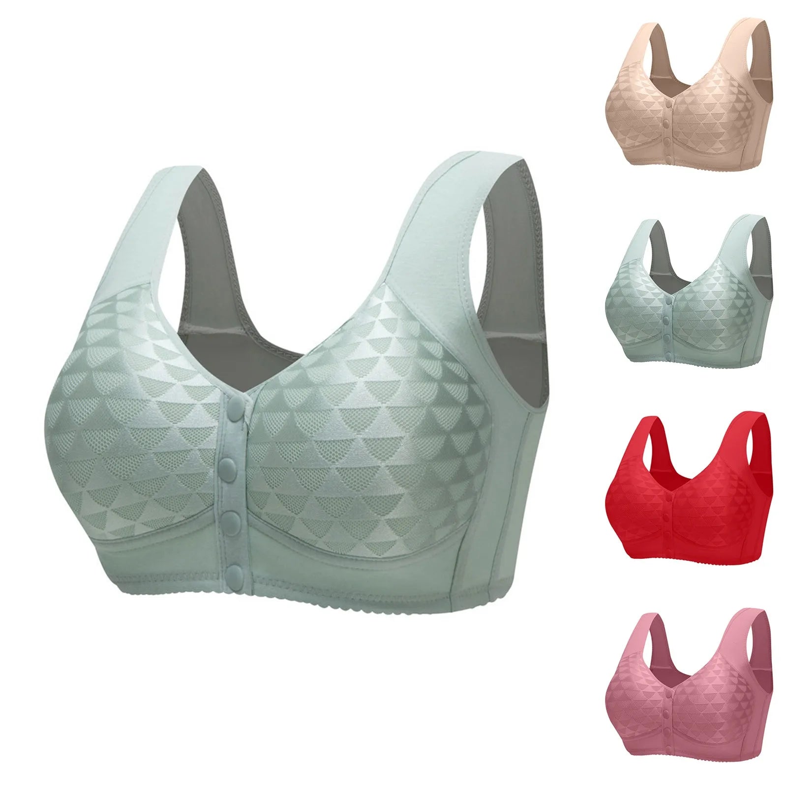 Plus Size Sports Bra Comfortable Wireless Bra with Thin Cotton Cup Breathable Supportive and Shaping Floral Print Lightly Padded Peaceful Pleasures Health and Wellness