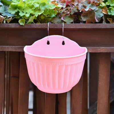 Wall Mounted Plastic Flowerpot Resin Gardening Colored Green