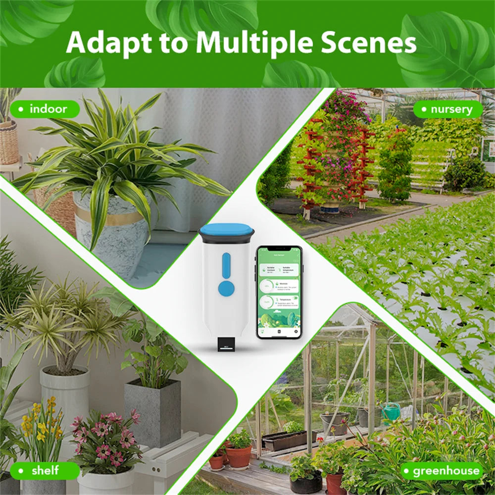 Tuya WiFi Smart Soil Sensor IP66 Waterproof BT 5.0 Garden Automatic Temperature Moisture Detection Smart Scene linkage For Plant Peaceful Pleasures Health and Wellness