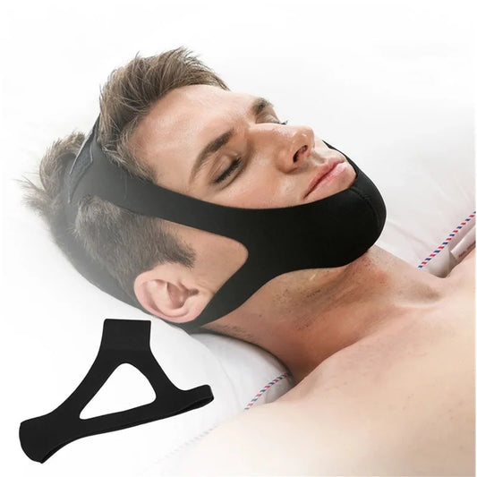 Adjustable Anti-Snoring Chin Strap for Men & Women Anti-Snoring Chin Strap Oasis Select Black