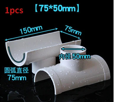 PVC Open Tee Drain Pipe Repair Fitting | 5 Sizes | Tube Connector