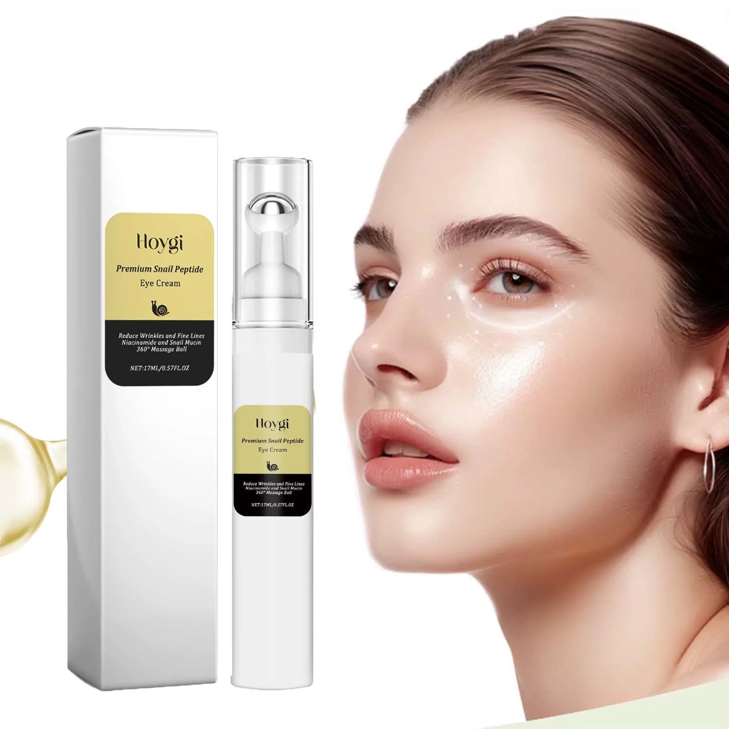 Snail Peptide Eye Cream Roller – Dark Circles & Puffiness