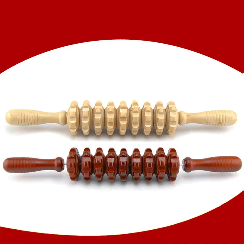 Wood Gear Body Massage Stick Roller – Leg & Thigh Massager