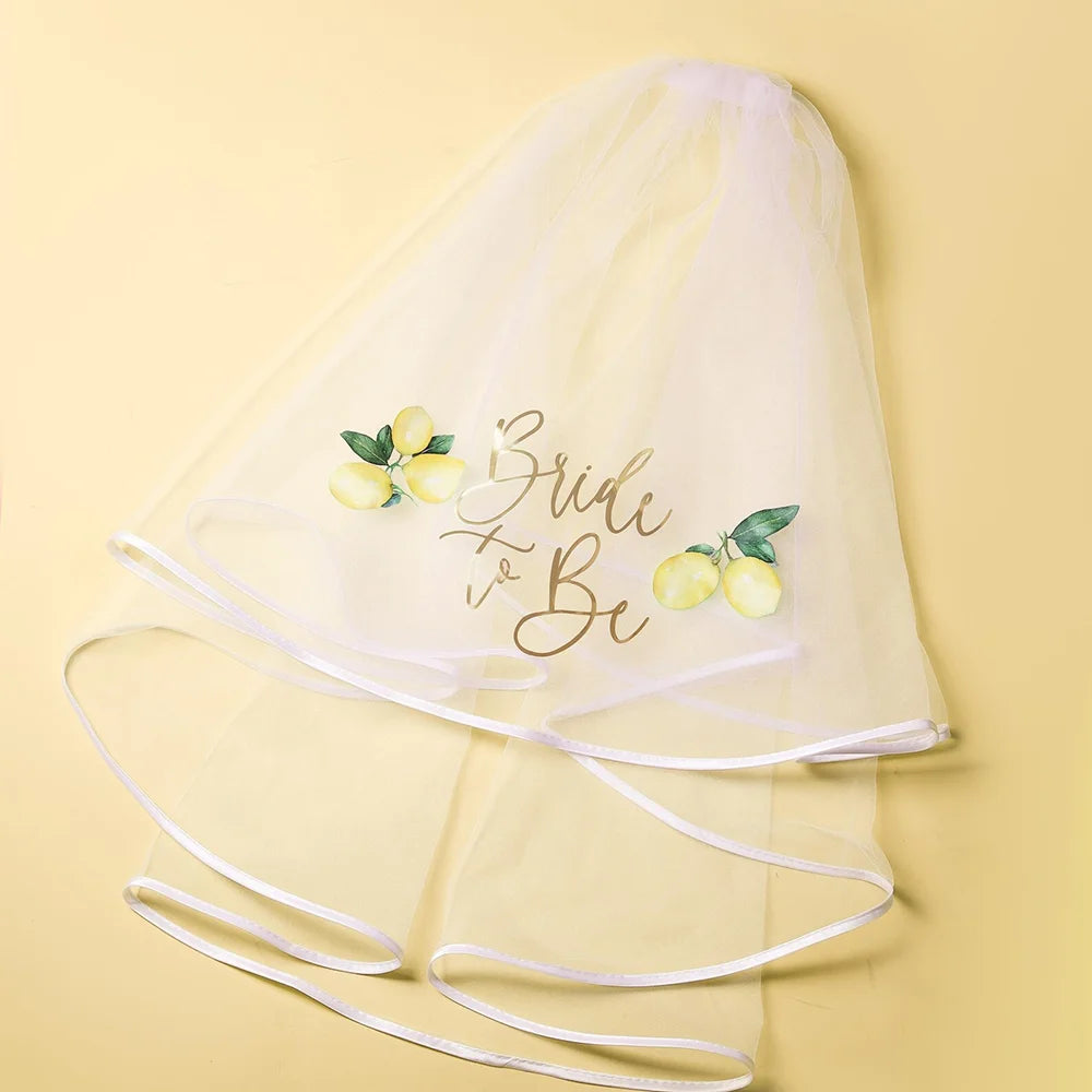 Lemon Bride To Be Veil | Bachelorette & Bridal Shower Gift