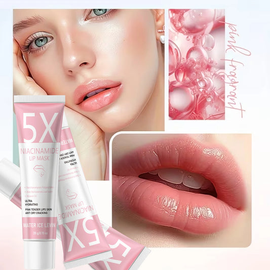 5X Niacinamide Lip Mask – Hydrating Aloe & Polypeptide Treatment Lip Mask Treatment Peaceful Pleasures Health and Wellness