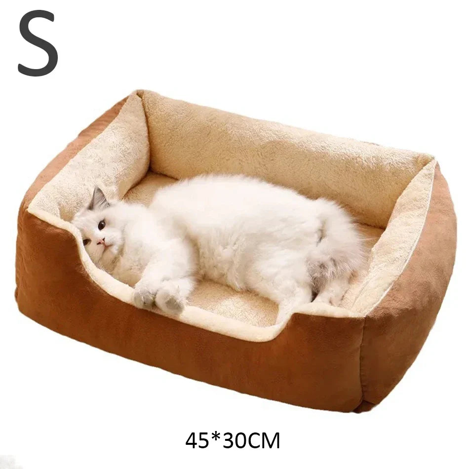 Waterproof Plush Pet Bed – Warm Mat for Dogs & Cats S/M/L