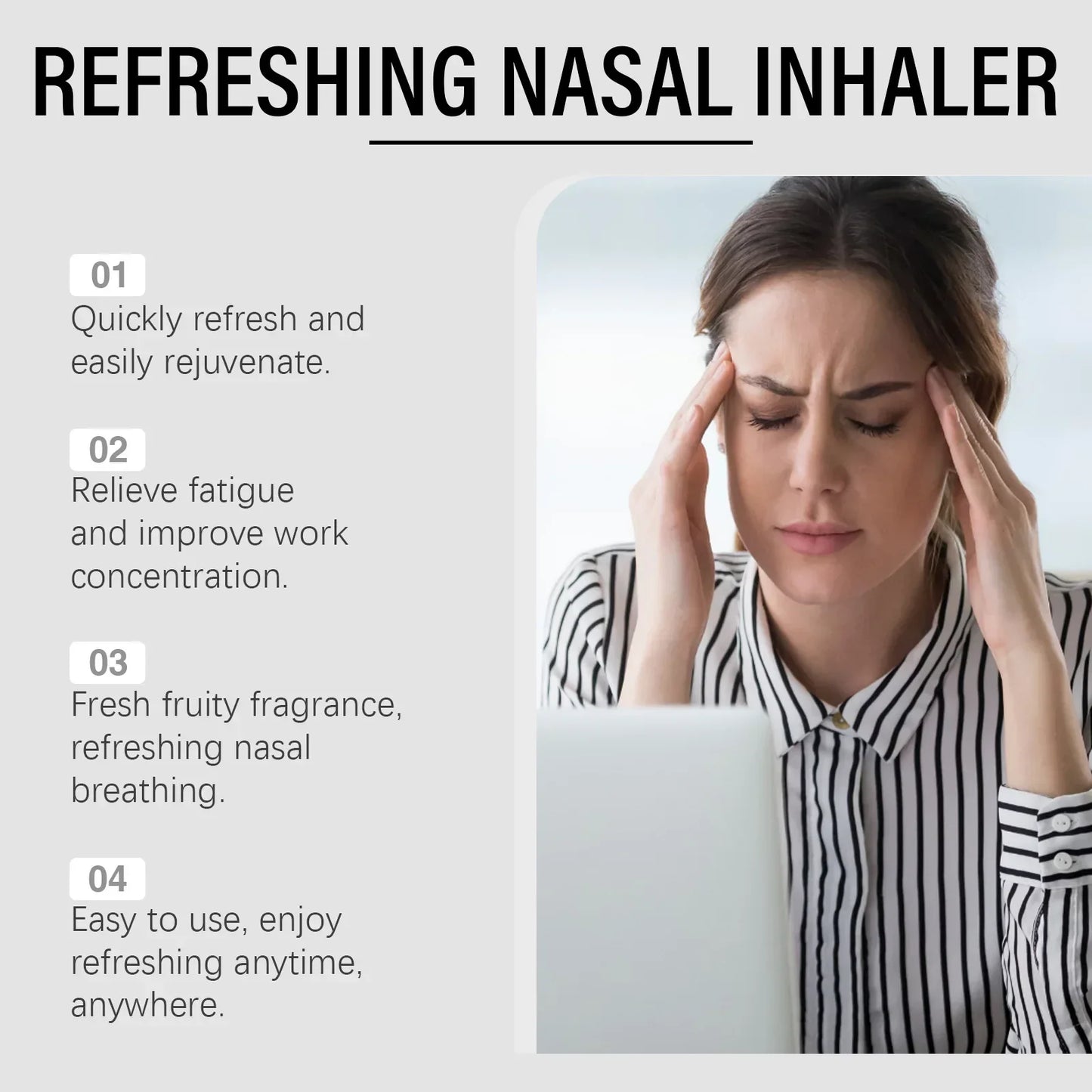 Herbal Nasal Inhaler Stick – Cooling Aromatherapy Wake-Up Tube