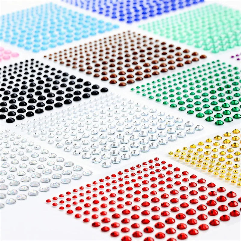 Self Adhesive Rhinestone Gem Stickers Face Nail Body Makeup Festival