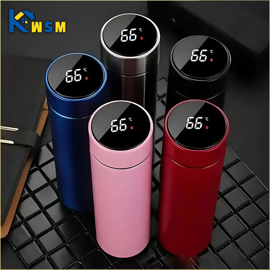 500ml Vacuum Thermos Bottle | Temperature Display | Stainless Vacuum Thermos Bottle Oasis Select