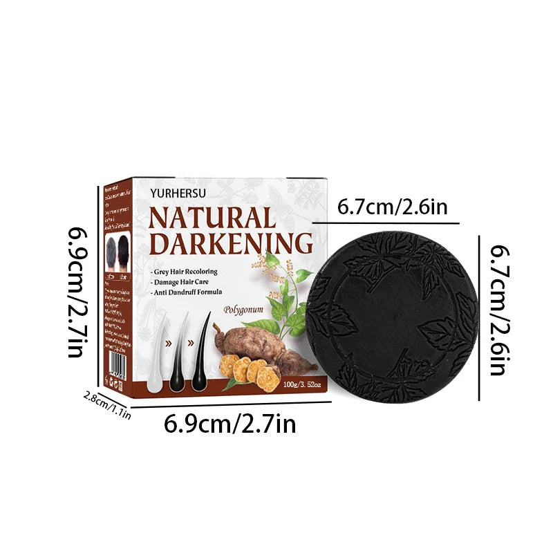 Hair Darkening Shampoo Bar – Moisturizing & Shine-Boosting 100g