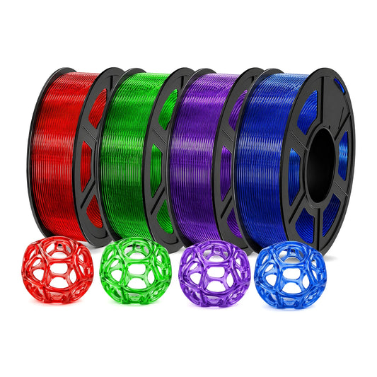 DINGSUN 3D 1.75mm TPU Filament 95A Transparent | ±0.03mm 3D Printer Filament Peaceful Pleasures Health and Wellness Orange