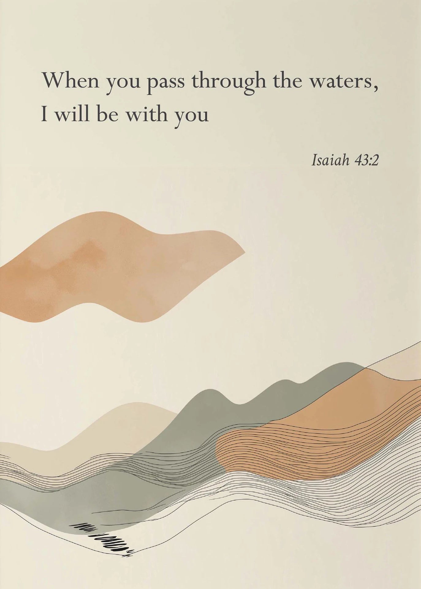 Christian Cross Canvas Wall Art | Bible Verse Baptism Gift