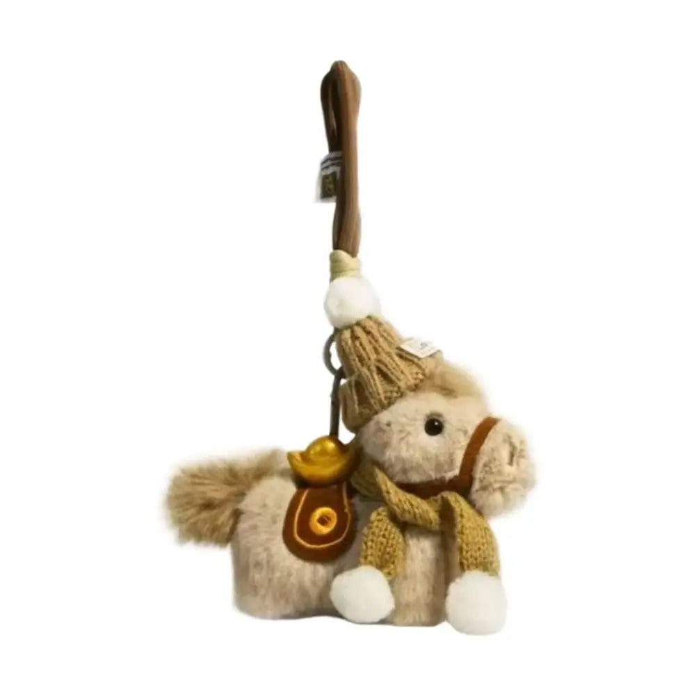 Plush Pony Keychain | Lucky Horse Charm Bag & Car Accessory